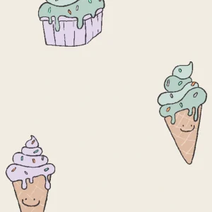 Annet Weelink Design – behang Ice cream off white