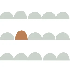 Bibelotte – behang Boogjes zeegroen