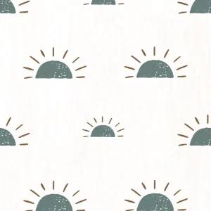 Bibelotte behang ochtendgloren blauw