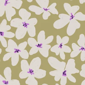 Annet Weelink Design – behang Bold flowers green