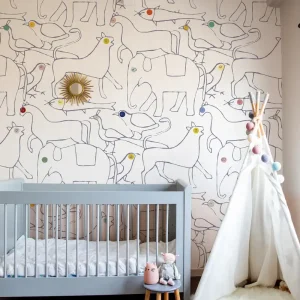 Bien Fait – behang mural Animals regular