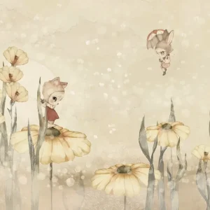 Rebel Walls – behang mural Mrs Mighetto Bloomy fields of Marion yellow R20402