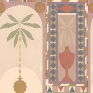 Tres Tintas – behang mural Jungle Arches Pink M5101-5