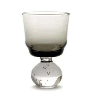 Serax - Bela Silva - GLAS OP VOET S SMOKY GRIJS ETERNAL SNOW  - Set van 6