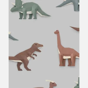 Studio Ditte – behang Dinosaurus grijs