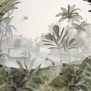 Sir Edward – behang Mural Leopard landscape