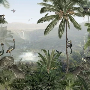 Sir Edward – behang Mural Monkey Sanctuary