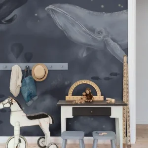 Borastapeter – behang mural Whales in the sky 9458W